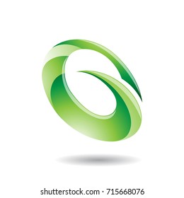 Design-Konzept des ovalen Buchstaben G Symbol, Vektorgrafik einzeln auf weißem Hintergrund