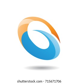 Design Concept of Oval Letter G Icon, Vector Illustration Isolated on a White Background