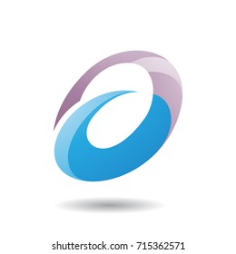 Design Concept of Oval Letter A Icon, Vector Illustration Isolated on a White Background