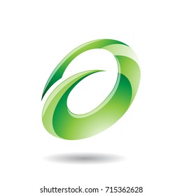 Design Concept of Oval Letter A Icon, Vector Illustration Isolated on a White Background