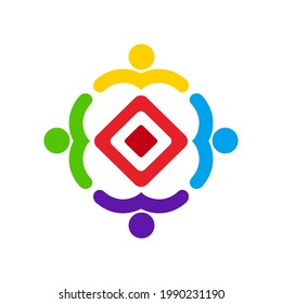 the design concept is some people like a chain make some deal for a great future