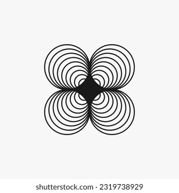 un concepto de diseño con una forma ornamental única que se puede aplicar a los fondos y también a varias plataformas.