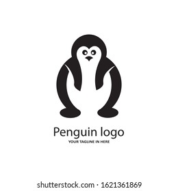 The design concept of the vintage penguin logo, with a simple black and white color