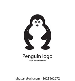 The design concept of the vintage penguin logo, with a simple black and white color