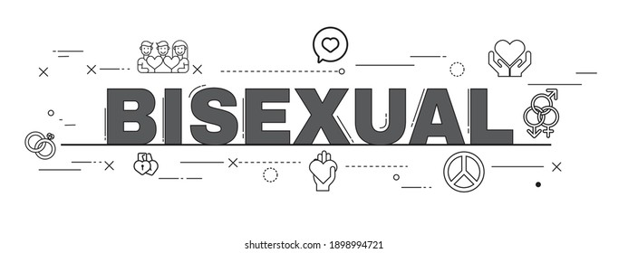 Design Concept Of Word BISEXUAL Website Banner