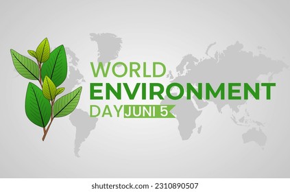Design concept for World Environment day. flat lustration , flat design