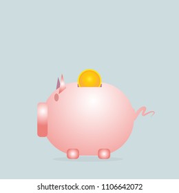 design concepts for business, coin and piggy, investing saving concept, 
