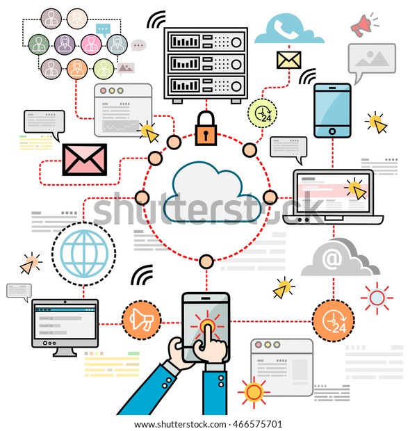 Design Concepts Data Architecture Big Technology Stock Vector (Royalty ...