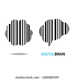 Design conceptual Brain,Vector Illustration on white background


