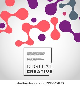 Design connect with abstract shapes. Vector molecule concept.