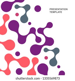Design connect with abstract shapes. Vector molecule concept.