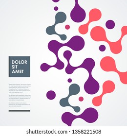 Design connect with abstract shapes. Vector molecule concept.