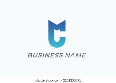design connection letter M and letter C