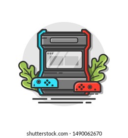 design console game flat illustration