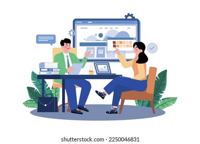 Design Consultant Illustration concept on white background