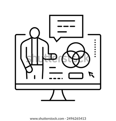 design consultation interior line icon vector. design consultation interior sign. isolated contour symbol black illustration