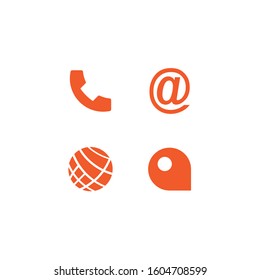 Design contact icons for business cards and banners