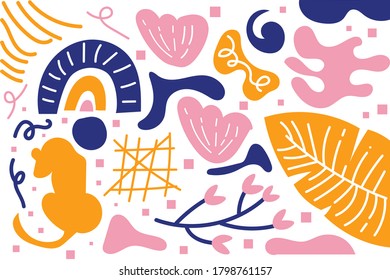 Design Contemporary abstract doodle. vector illustration background
