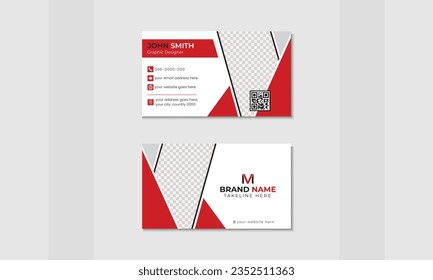 Diseño de una tarjeta de visita contemporánea y sencilla en formato de tarjeta moderno con el logotipo de la empresa Para uso profesional y personal,