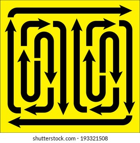 Design of continues direction arrow. vector / illustration