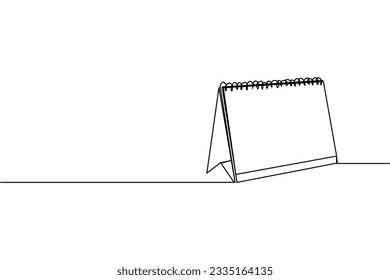 design continuous line desk calendar