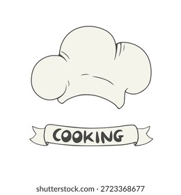 Diseño de sombrero de cocina y mensaje de cocina