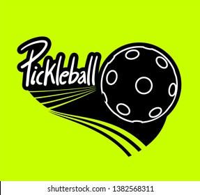 Design of cool pickleball sport icon