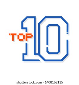 Design of cool top ten icon