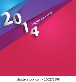 Design corner paper for new year 2014