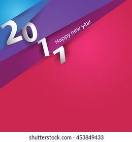 Design corner paper for new year 2017