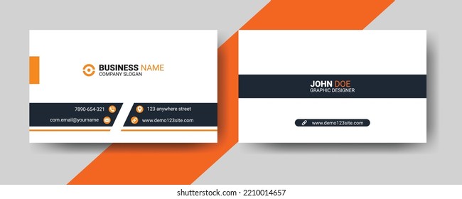 Design a corporate business card with a modern and creative look