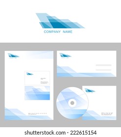 Design of corporate identity templates in vector illustration