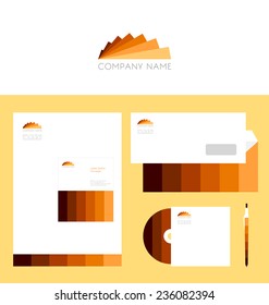 Design of corporate identity templates. Vector illustration.