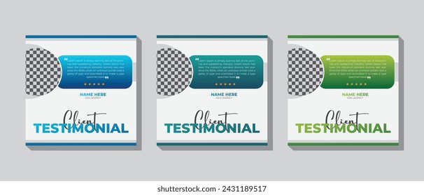 Design of corporate professional client testimonials, Creative colorful design