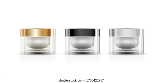 Design cosmetic jar product on white background. Vector illustration design.