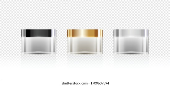 Design cosmetic jar product on white background. Vector illustration design.