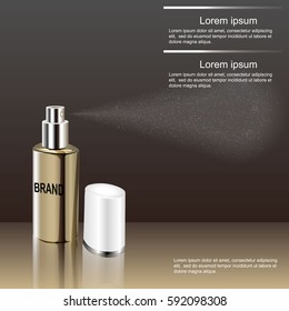 Design cosmetics advertising product . Template, blank, for your design. Vector illustration