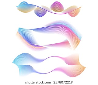Design for Cosmetics, Medical, Skincare, Organic, Wellness for Web-design, Banner, Presentation. Icon, Logo, and Background made of Circular Dots, Lines, and Spirals. Holyday Vector Illustration