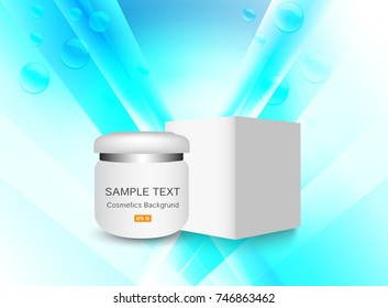 Design cosmetics product advertising background. Vector illustration