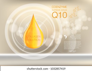 Design cosmetics product advertising. Vector illustration EPS10. Sunblock ads template, sun protection cosmetic products design with cream or liquid, background.