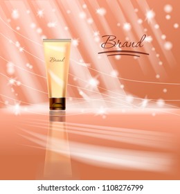 Design cosmetics product advertising. Vector illustration EPS10