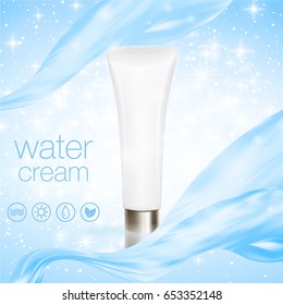 Design cosmetics product advertising. Vector illustration