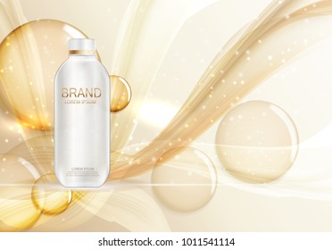 Design Cosmetics Product  Template for Ads or Magazine Background. 3D Realistic Vector Iillustration. EPS10