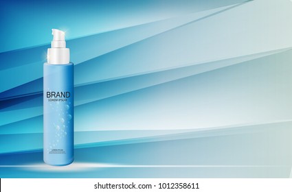 Design Cosmetics Product  Template for Ads or Magazine Background. 3D Realistic Vector Iillustration. EPS10