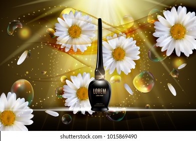 Design Cosmetics Product  Template for Ads or Magazine Background. 3D Realistic Vector Iillustration. EPS10