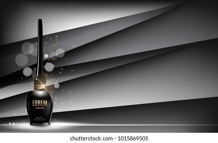 Design Cosmetics Product  Template for Ads or Magazine Background. 3D Realistic Vector Iillustration. EPS10