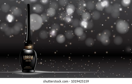 Design Cosmetics Product  Template for Ads or Magazine Background. 3D Realistic Vector Iillustration. EPS10
