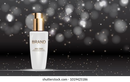 Design Cosmetics Product  Template for Ads or Magazine Background. 3D Realistic Vector Iillustration. EPS10