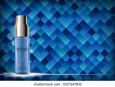 Design Cosmetics Product  Template for Ads or Magazine Background. 3D Realistic Vector Iillustration. EPS10