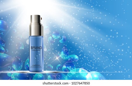 Design Cosmetics Product  Template for Ads or Magazine Background. 3D Realistic Vector Iillustration. EPS10